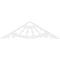 Ekena Millwork Pitch Wagon Wheel Architectural Grade PVC Gable Pediment, 72"W x 21"H x 1"P (7/12) GPP072X021X100WAG - alternate 4